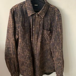hudson zip up flannel